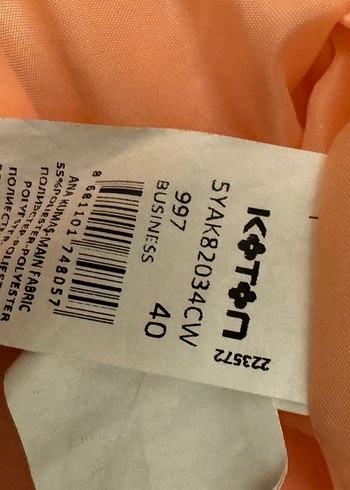 Pembe Midi Kolsuz Koton marka elbise - Görsel 3