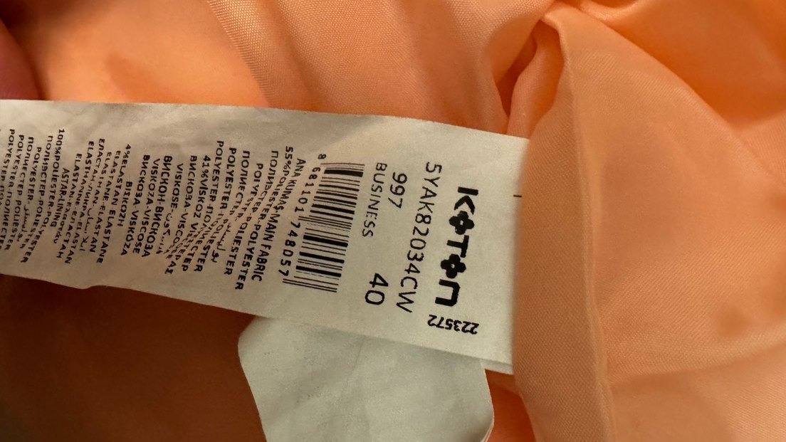 Pembe Midi Kolsuz Koton marka elbise - Görsel 3