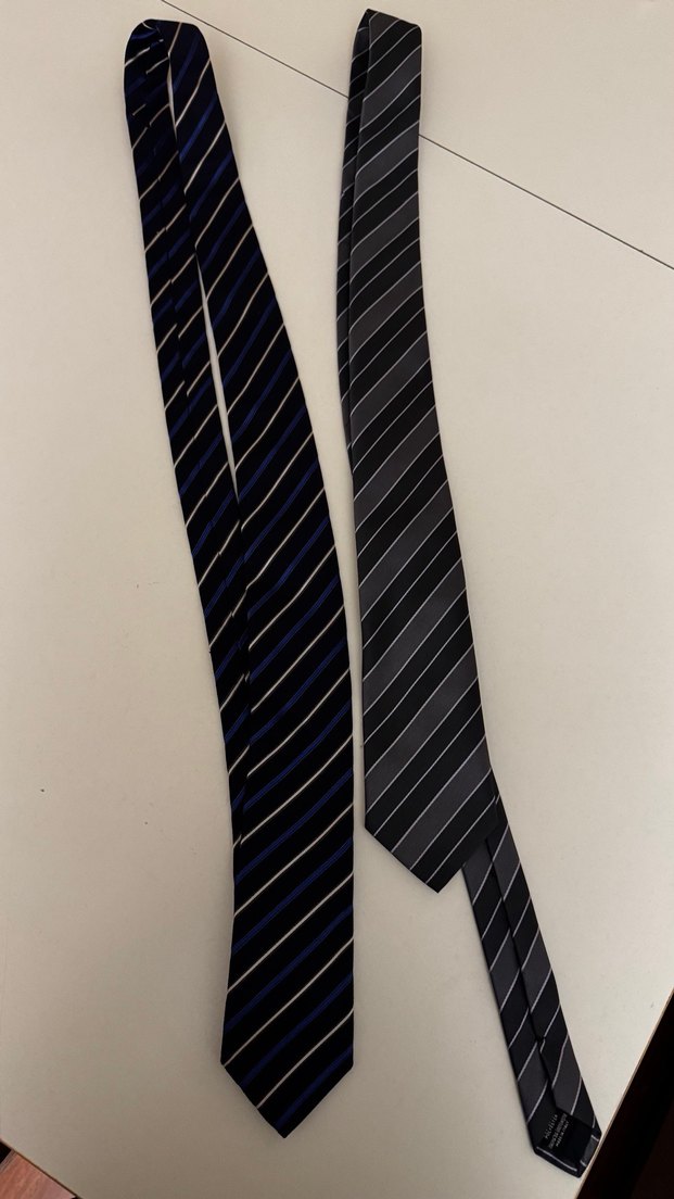 Siyah Çizgili Erkek Kravat - Görsel 3