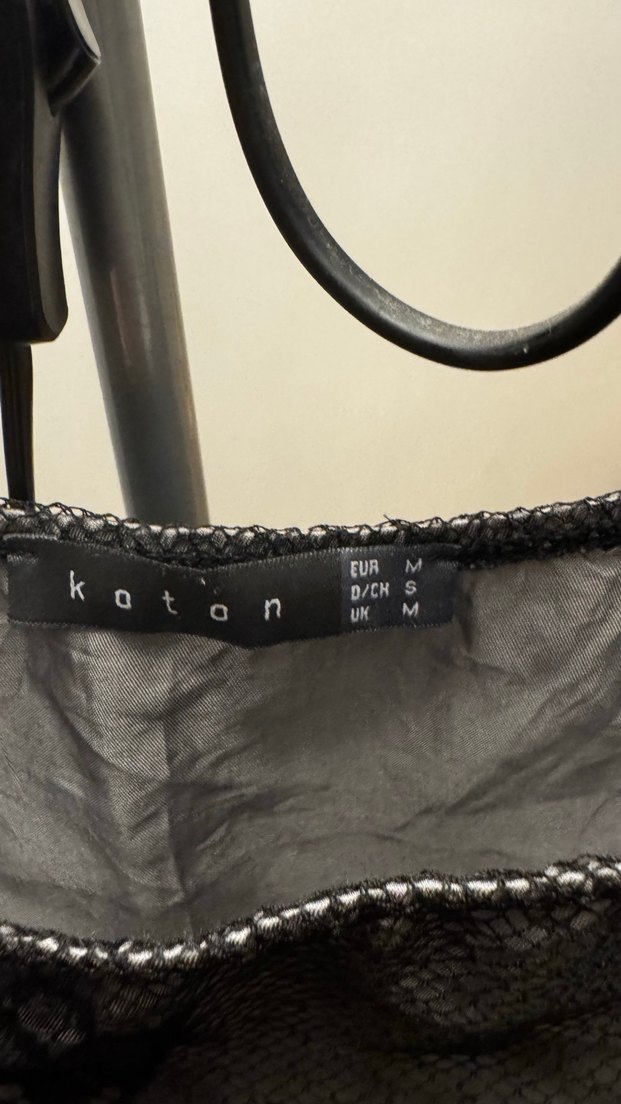 Dantel İşlemeli Siyah Midi  Etek - Görsel 3