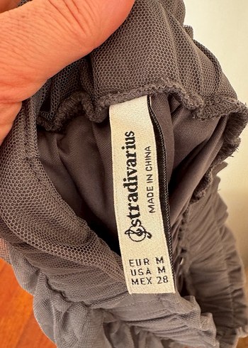 Stradavirus Pileli gri Uzun Gotik Etek - Görsel 2