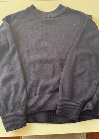 Lacivert H&M  Kadın Bisiklet Yaka Örgü Kazak - Görsel 2