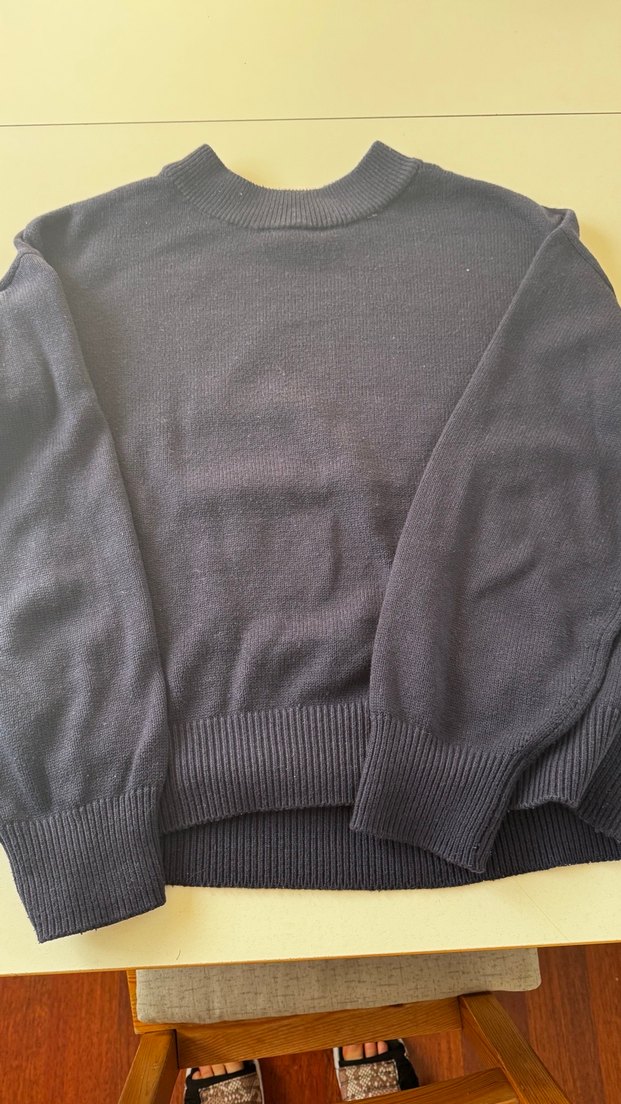 Lacivert H&M  Kadın Bisiklet Yaka Örgü Kazak - Görsel 2