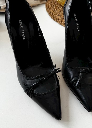 Kemal Tanca hakiki deri Püsküllü Stiletto Topuklu Kadın Ayakkabı - Görsel 2
