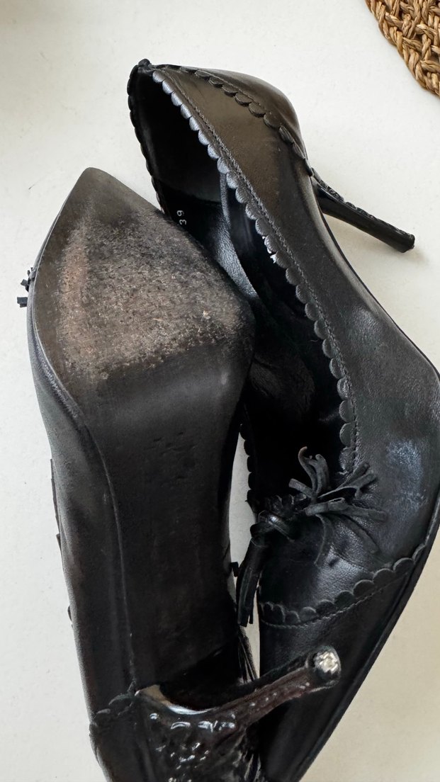 Kemal Tanca hakiki deri Püsküllü Stiletto Topuklu Kadın Ayakkabı - Görsel 5