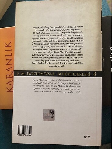  Beden Ev sahibesi -mihayloviç dostoyevski