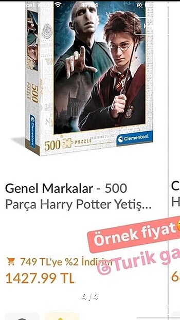  Beden Renk Harry potter puzzle 500