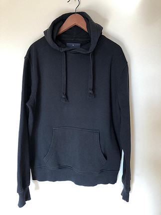 xl Beden Kapşonlu Erkek Siyah SweatShirt