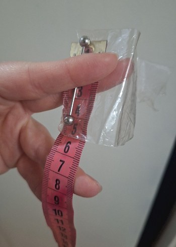 Minimalist köprü kuşak piercing Gri Metal - Görsel 3