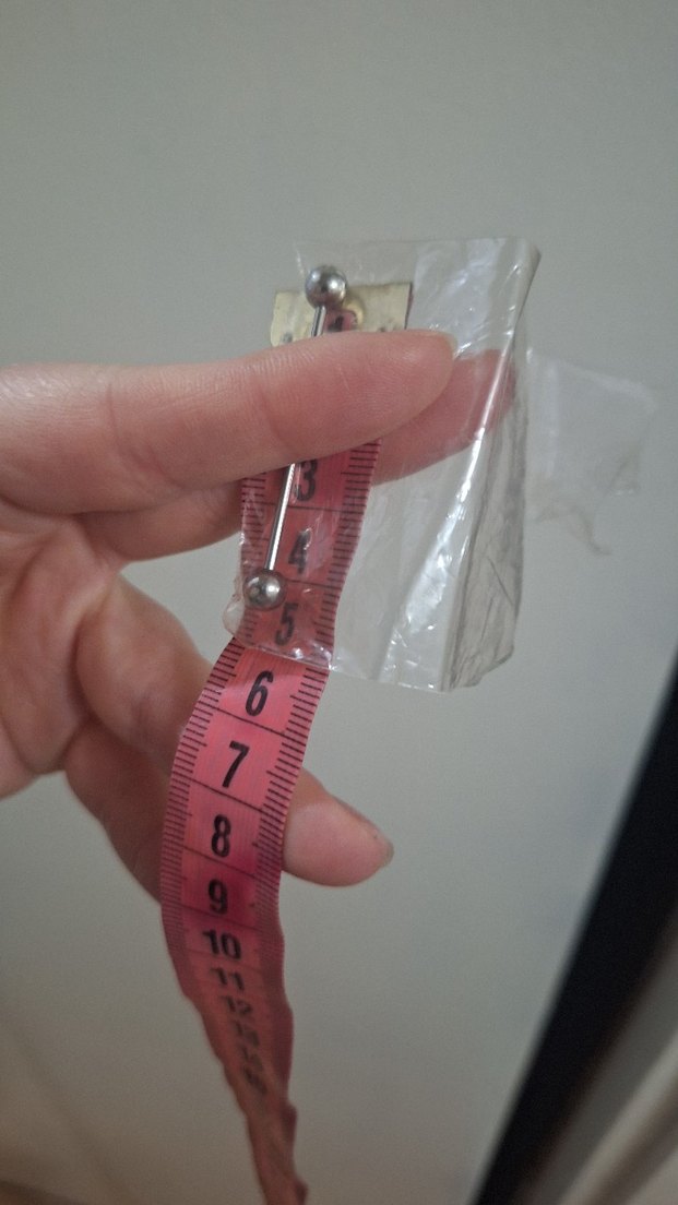 Minimalist köprü kuşak piercing Gri Metal - Görsel 3