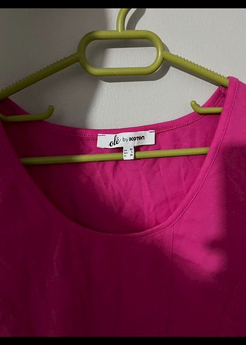 Koton Pembe Kadın Crop Top, Kısa Kollu, Dar Kesim