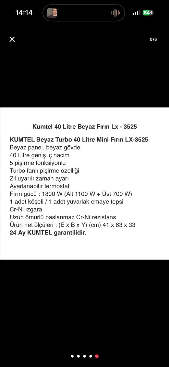 Beyaz Mini Fırın - Görsel 3