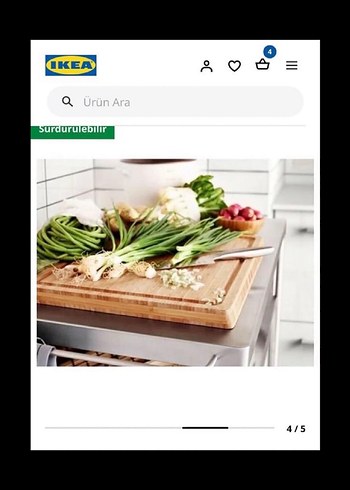 IKEA APTITLIG Kesme Tahtası - Açık Haki - Görsel 2