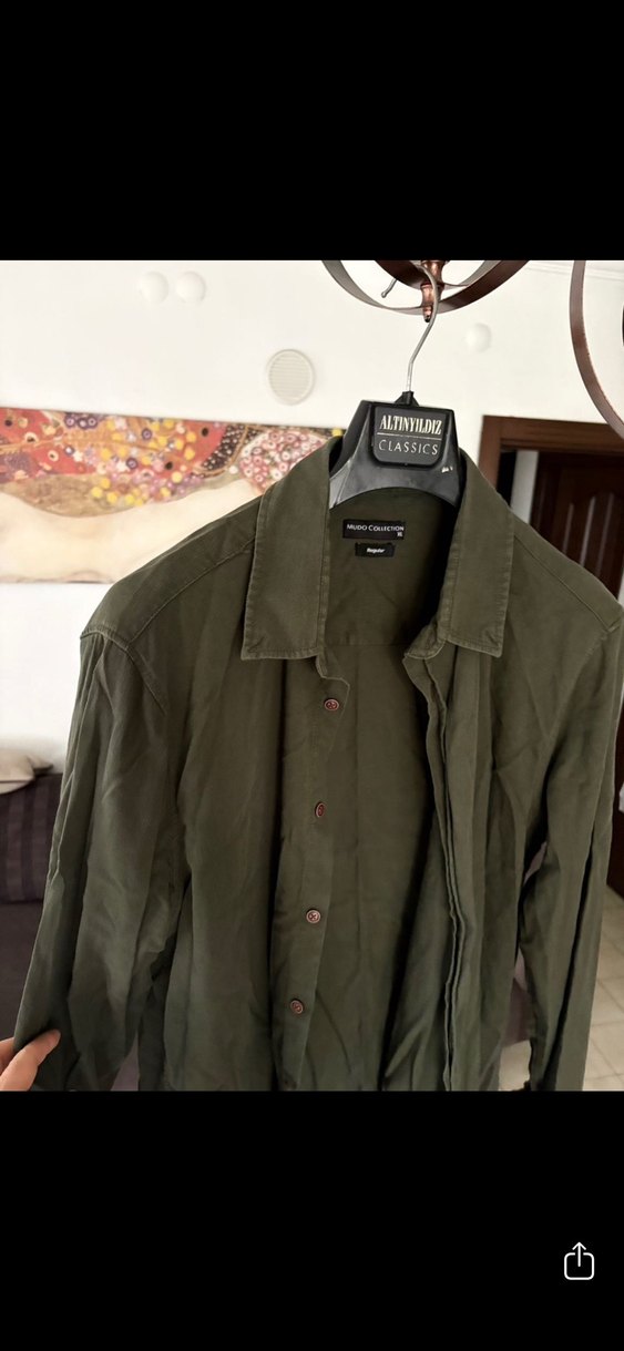 Haki Erkek Gömlek Mudo marka - Görsel 3