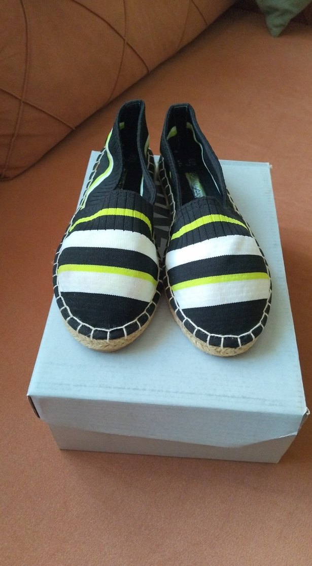 Renkli Çizgili Kadın Dolgu Topuk Espadril - Görsel 4