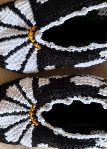 El Örgüsü Çiçek Desenli patikler - Görsel 9