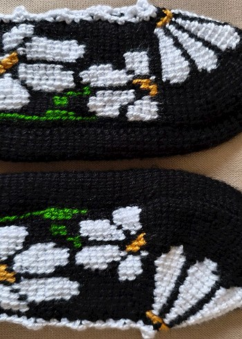 El Örgüsü Çiçek Desenli patikler - Görsel 11