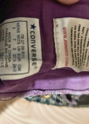 Renkli Kareli Kadın Converse - Görsel 6