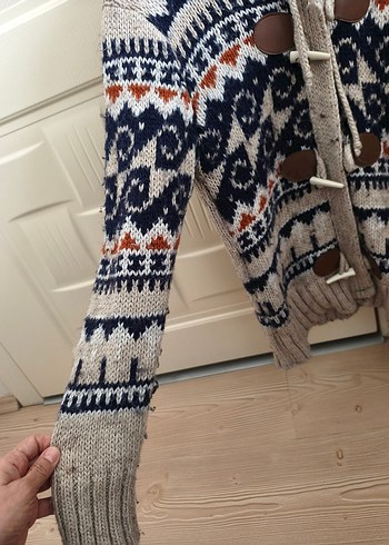 Bohem Desenli Örgü Hırka - Görsel 4