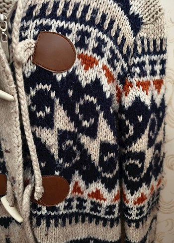 Bohem Desenli Örgü Hırka - Görsel 5