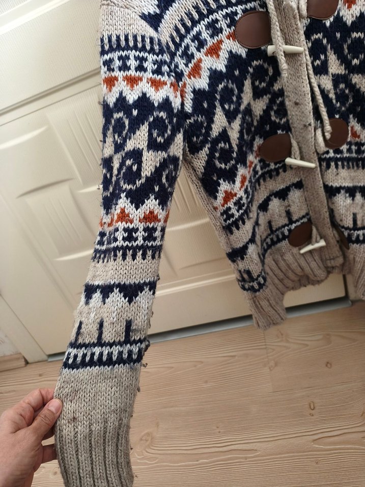 Bohem Desenli Örgü Hırka - Görsel 4