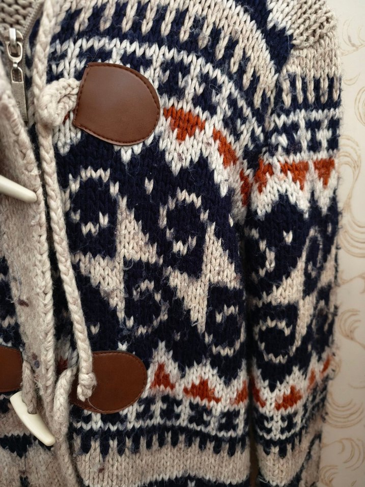 Bohem Desenli Örgü Hırka - Görsel 5