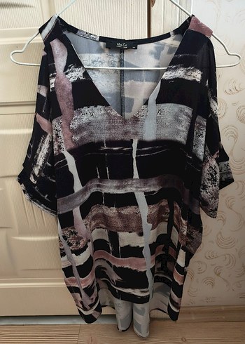 kaliteli kumas arkadan yırtmajlı kol dekolteli gömlek - Görsel 3