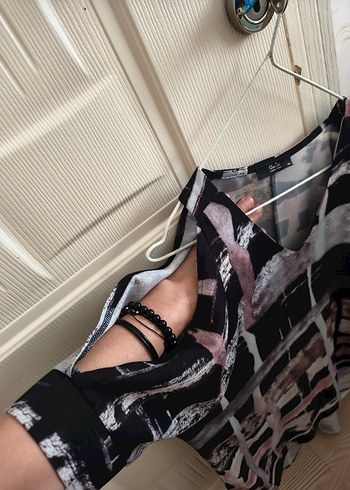 kaliteli kumas arkadan yırtmajlı kol dekolteli gömlek - Görsel 2