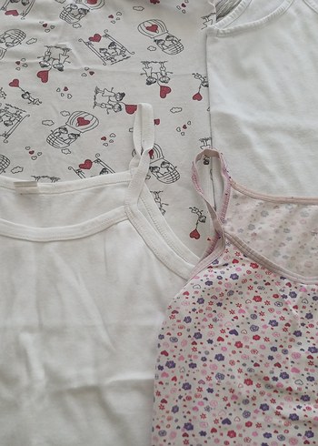 Çocuk İç Atletleri, Pastel Renkli, Düz ve Desenli - Görsel 5