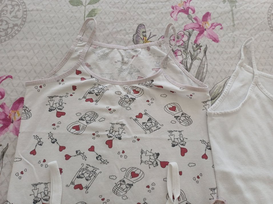 Çocuk İç Atletleri, Pastel Renkli, Düz ve Desenli - Görsel 4