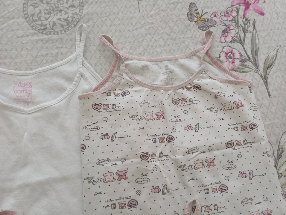 Çocuk İç Atletleri, Pastel Renkli, Düz ve Desenli - Görsel 3