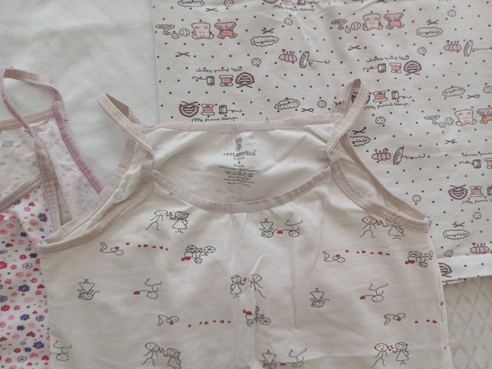 Çocuk İç Atletleri, Pastel Renkli, Düz ve Desenli - Görsel 2