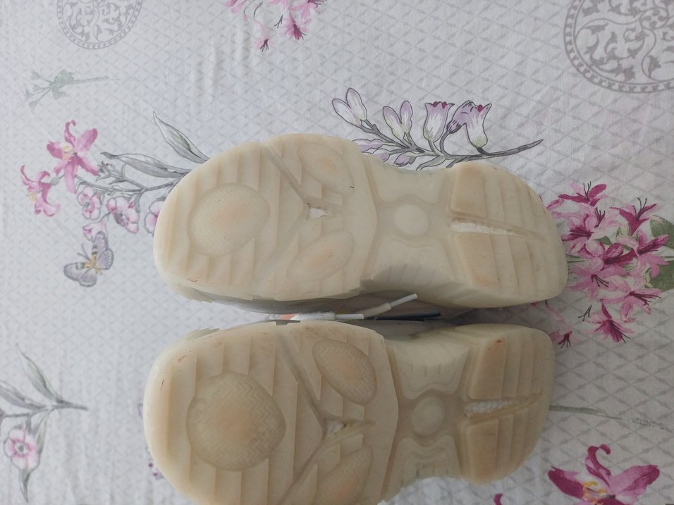 Beyaz Bağcıklı Pastel Renkli kadın  Spor Ayakkabı - Görsel 3