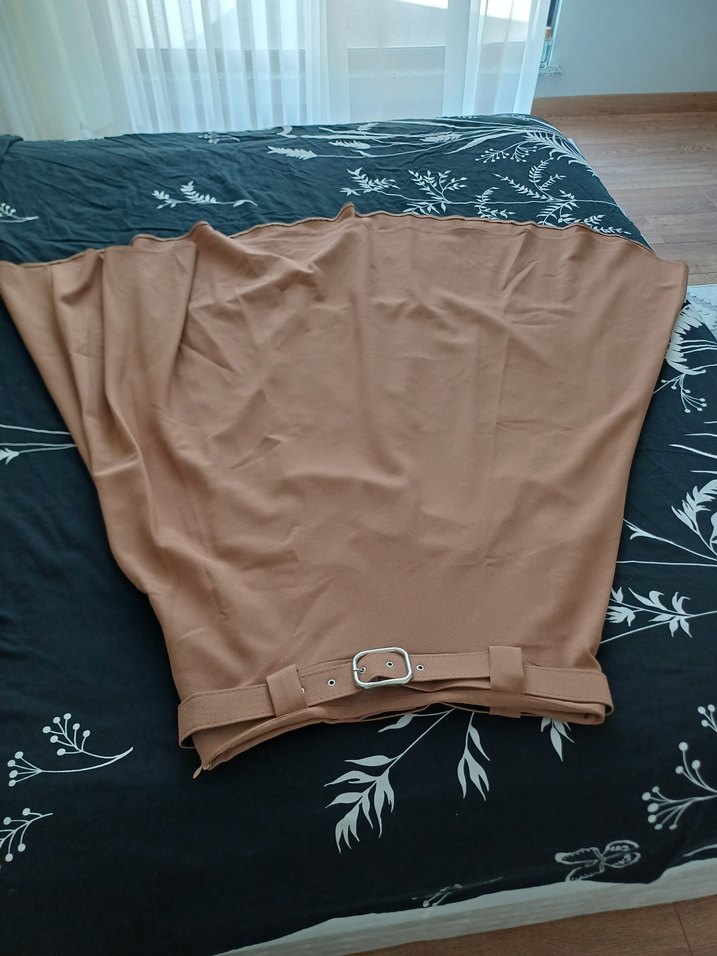 Bej Kadın Uzun Salaş Etek - Görsel 2