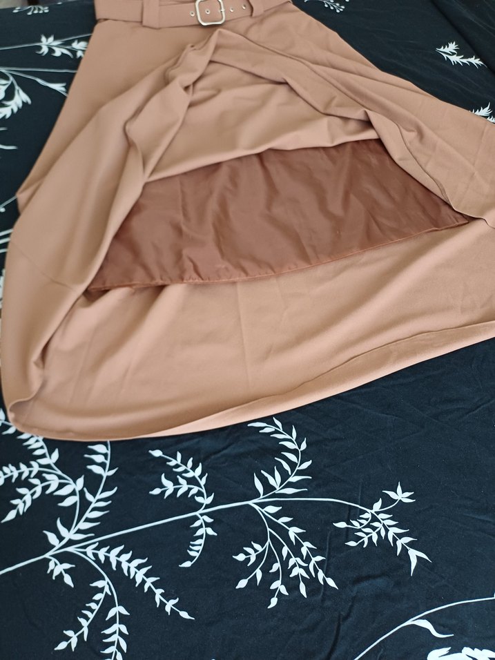 Bej Kadın Uzun Salaş Etek - Görsel 4