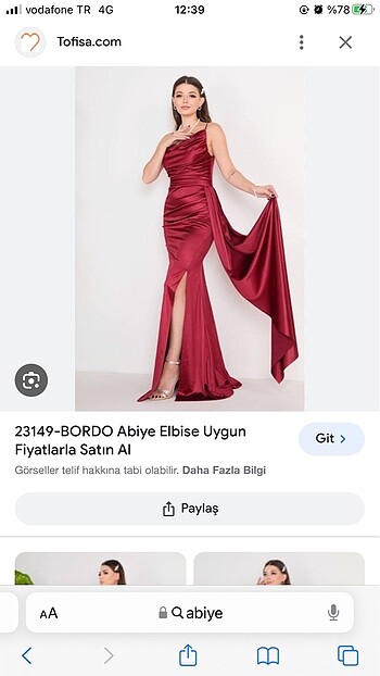 Kırmızı abiye