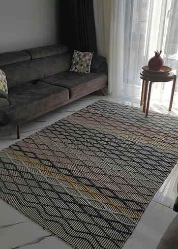 Gri Desenli Modern Halı