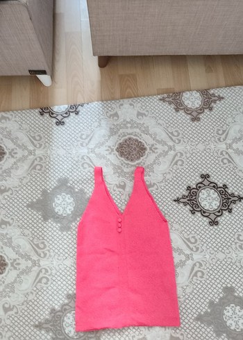 Pembe V Yaka Örgü Süveter