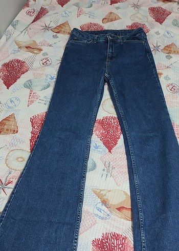 Mavi Bol Kesim Kadın Denim Pantolon