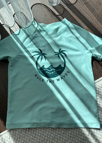 H&M Turkuaz Baskılı Kısa Kollu Erkek bebek Mayo Takımı - Görsel 5