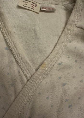 Zara Pamuk Bebek zıbın, Uzun Kollu, Düğmeli - Görsel 4