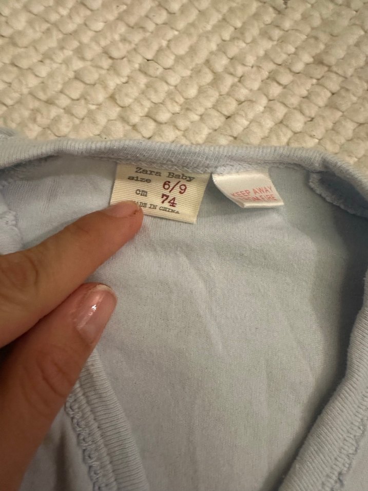 Zara Pamuk Bebek zıbın, Uzun Kollu, Düğmeli - Görsel 3