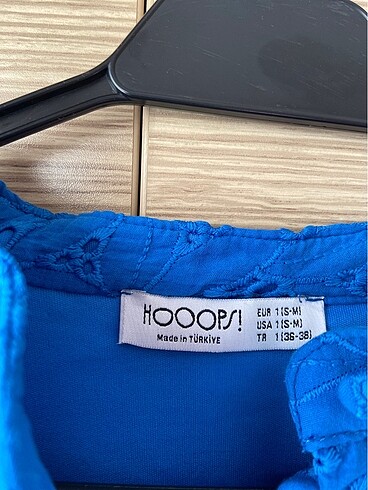 s Beden mavi Renk HOOOPSTORE BRODE ELBİSE