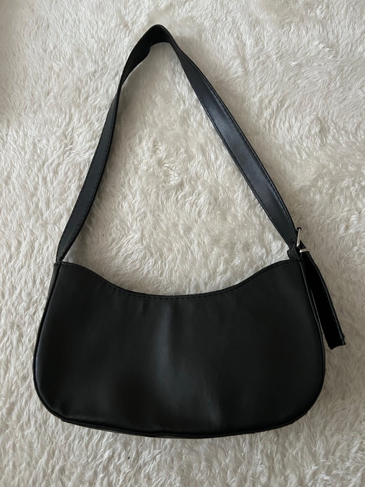 Siyah Deri Minimalist Kadın Çanta - Görsel 2