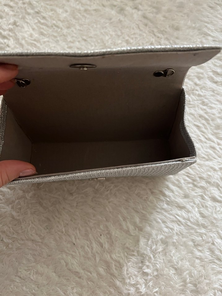 Gri Örgü Kadın Portföy Çanta - Görsel 4