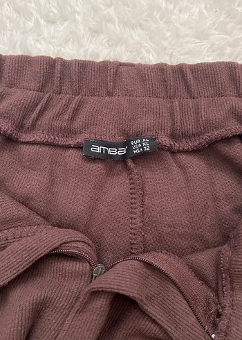 Kahverengi Keten Kadın Midi Takım - Görsel 4