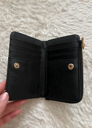 Siyah Deri Yılan Desenli Fermuarlı Kadın Cüzdanı - Görsel 2