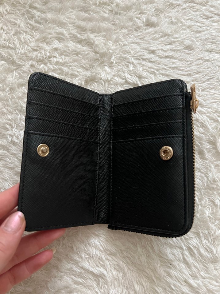 Siyah Deri Yılan Desenli Fermuarlı Kadın Cüzdanı - Görsel 2