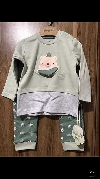 Biorganic 6-9 aylık bebek t-shirt pijama