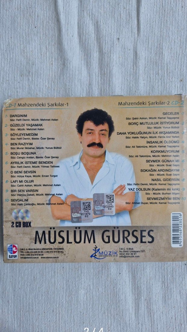 Müslüm Gürses - Mahzendeki Şarkılar 1-2 CD Seti - Görsel 2